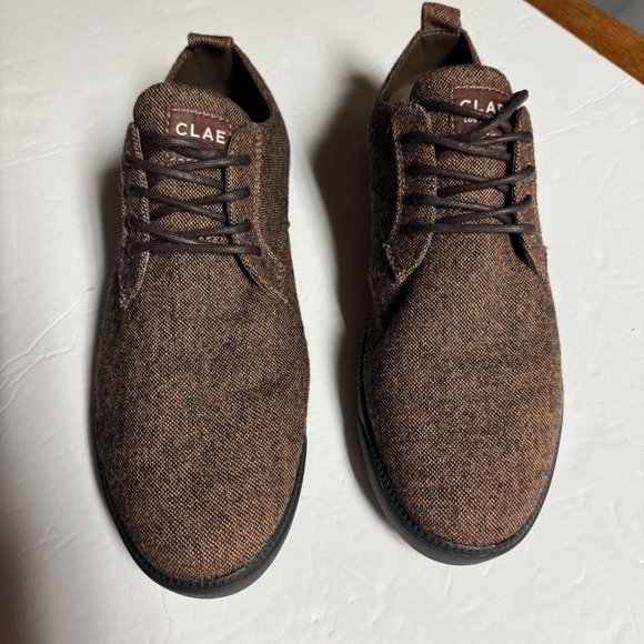 CLAE Oxford Casual Dress Shoes Brown‎ Woven Lace Up size 9 main image 7